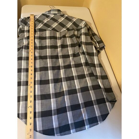 Ely Cattleman Pearl Snap Western Short Sleeve Cowboy Shirt Gray Men’s XXL - Picture 6 of 8